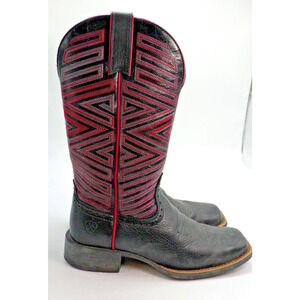 Ariat WOMENS SZ 6.5 B Navajo Hot Pink Square Toe Western Boot 10017368